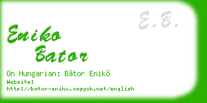 eniko bator business card
